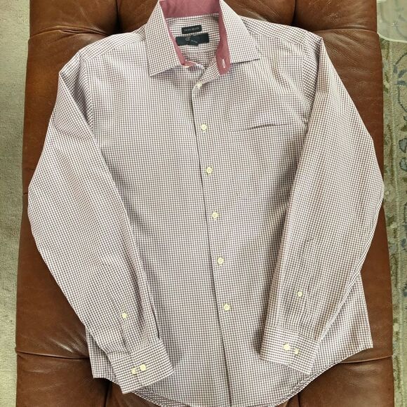Pronto Uomo Buttondown Dress Shirt No Iron 15.5 34 - Picture 2 of 5